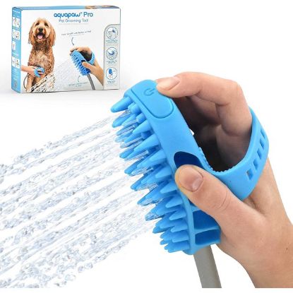 Dog Bath Brush Pro - Sprayer and Scrubber Tool in One - Indoor/Outdoor Dog Bathing Supplies - Pet Grooming for Dogs or Cats with Long and Short Hair - Dog Wash with Hose and Shower Attachment