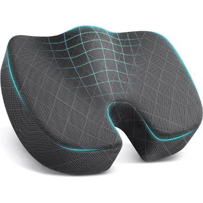 Seat Cushion for Office Chair with Lumbar Support Pillow for Long Sitting Hours on Office Home Chair, Pain Pressure Relief -Washable Cover